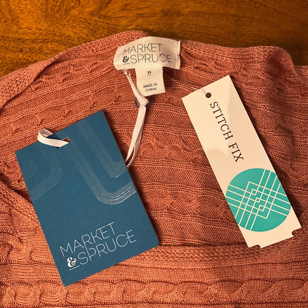 Market and spruce reviera cable knit dolman pullover